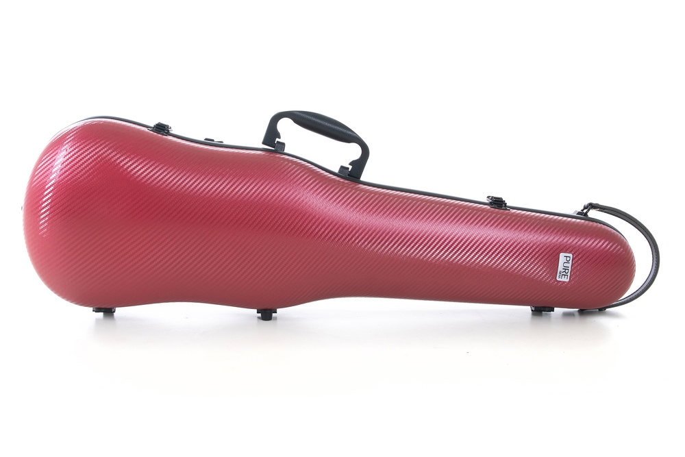 Geigenkoffer Hartschale, Poly-carbonat - rot
