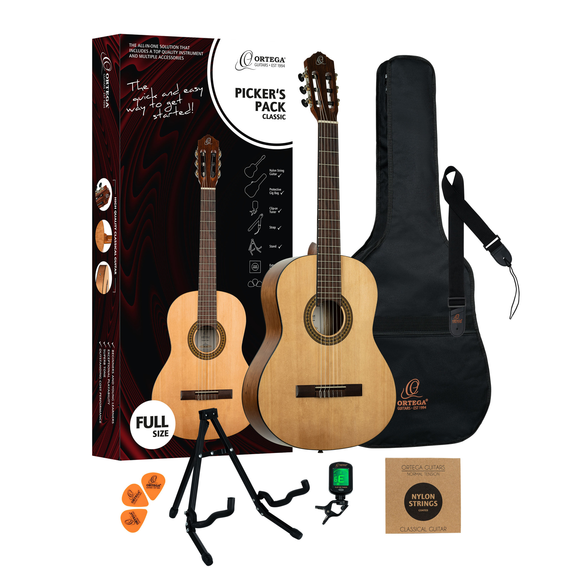 Ortega Picker´s Pack 4/4 Gitarren Starterset