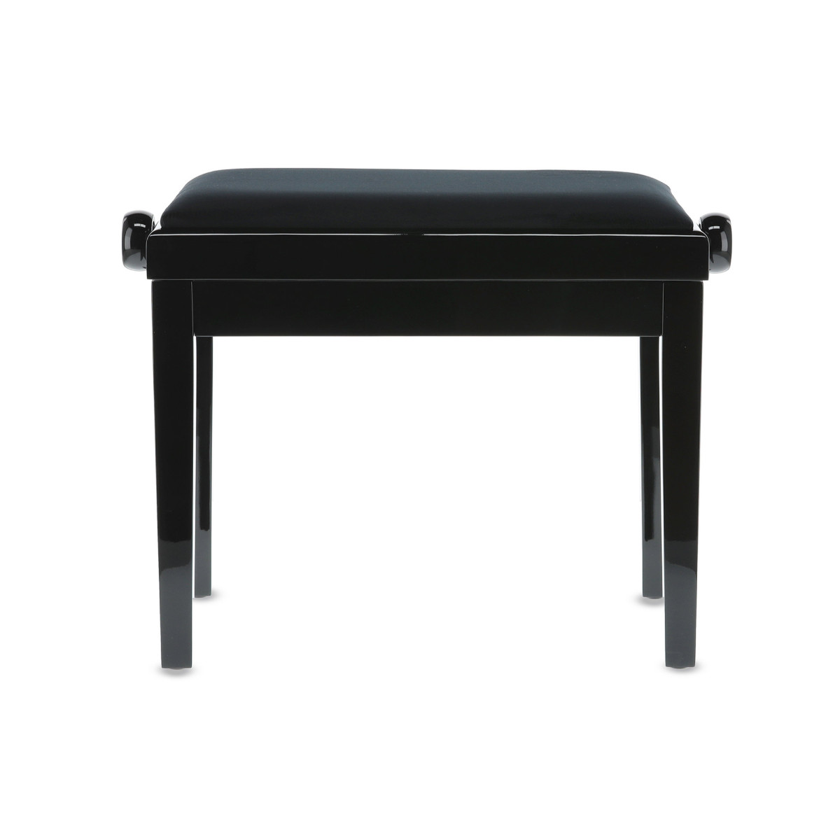 Gewa deluxe Klavierbank 130010, schwarz hochglanzpoliert, Velour-Bezug