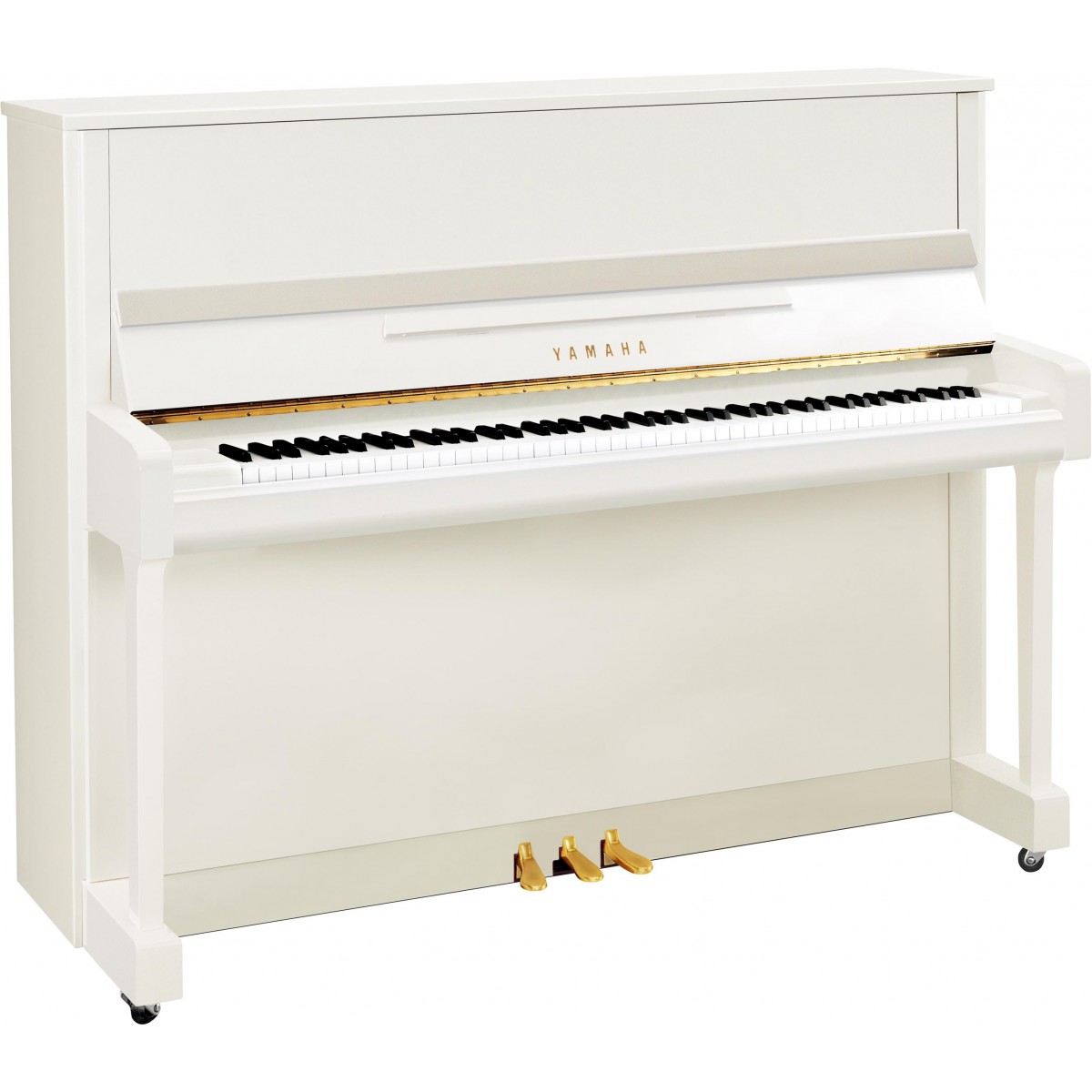 Yamaha klavier B3 weiss Hochglanz, Ansicht: frontal