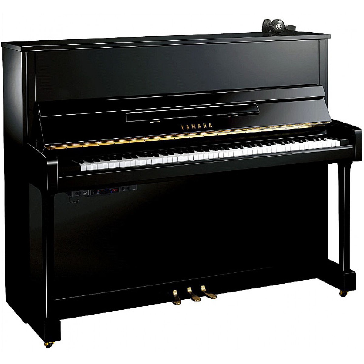 Yamaha B3 TC3 Silent Piano PE - Schwarz, Ansicht: schräg frontal
