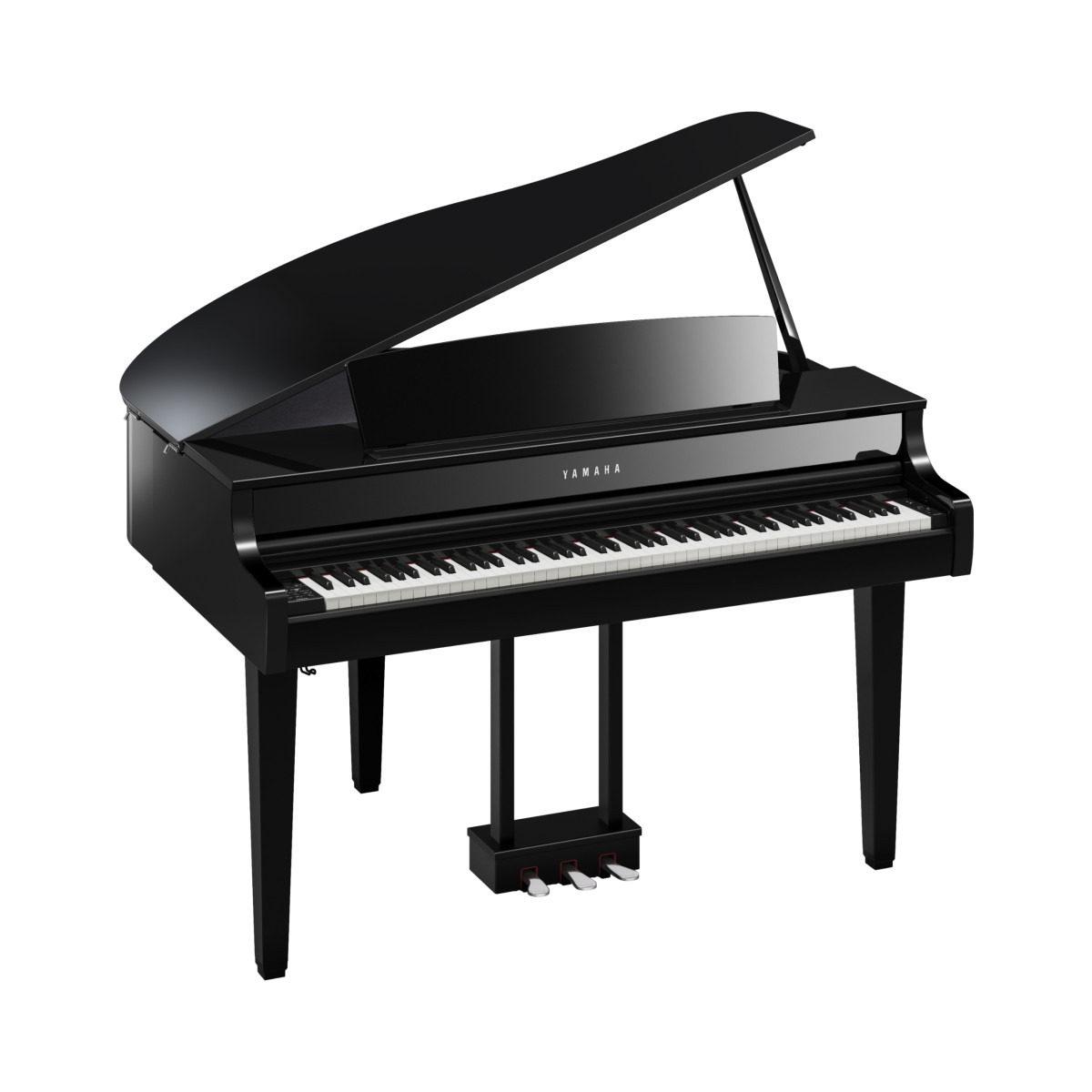 Yamaha Clavinova Digitalpiano Digitalflügel CLP 865GP - schwarz hochglanzpoliert, Ansicht: schräg frontal
