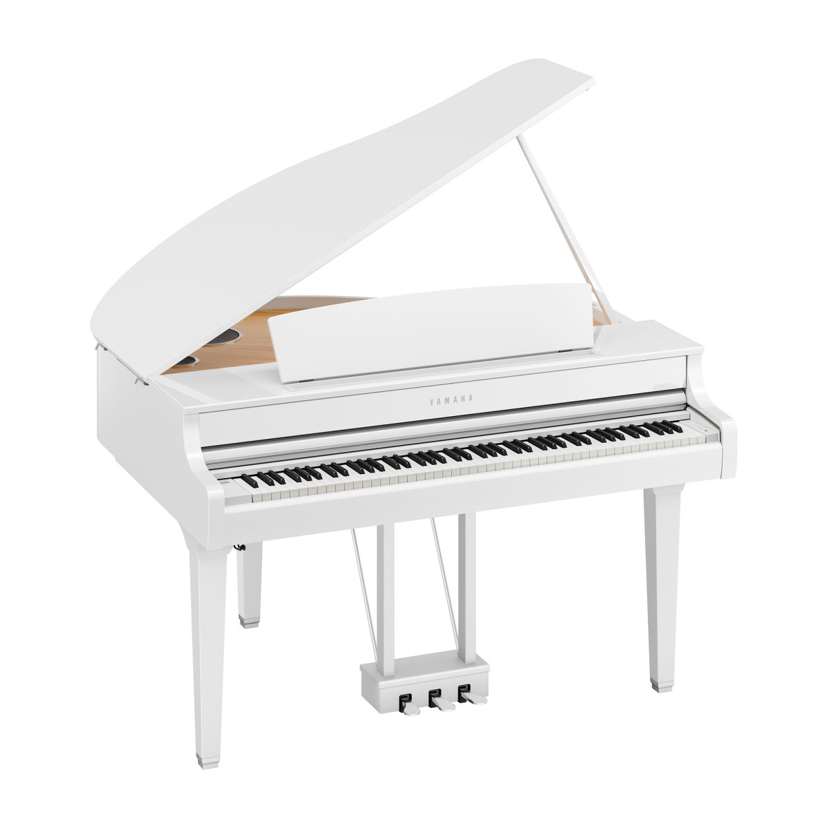 Yamaha Digitalflügel Epiano Digitalpiano Clavinova CLP-895GP PWH in weiss Hochglanz, Ansicht: seitlich frontal