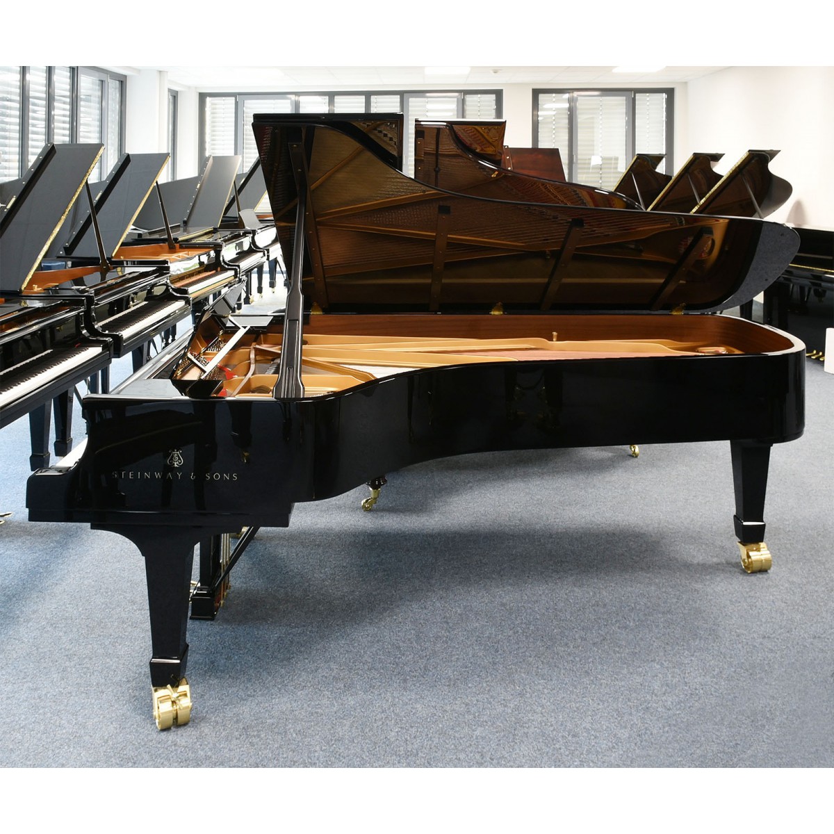 Steinway & Sons Flügel, Modell D-274, Bj. 1893, Ansicht: seitlich