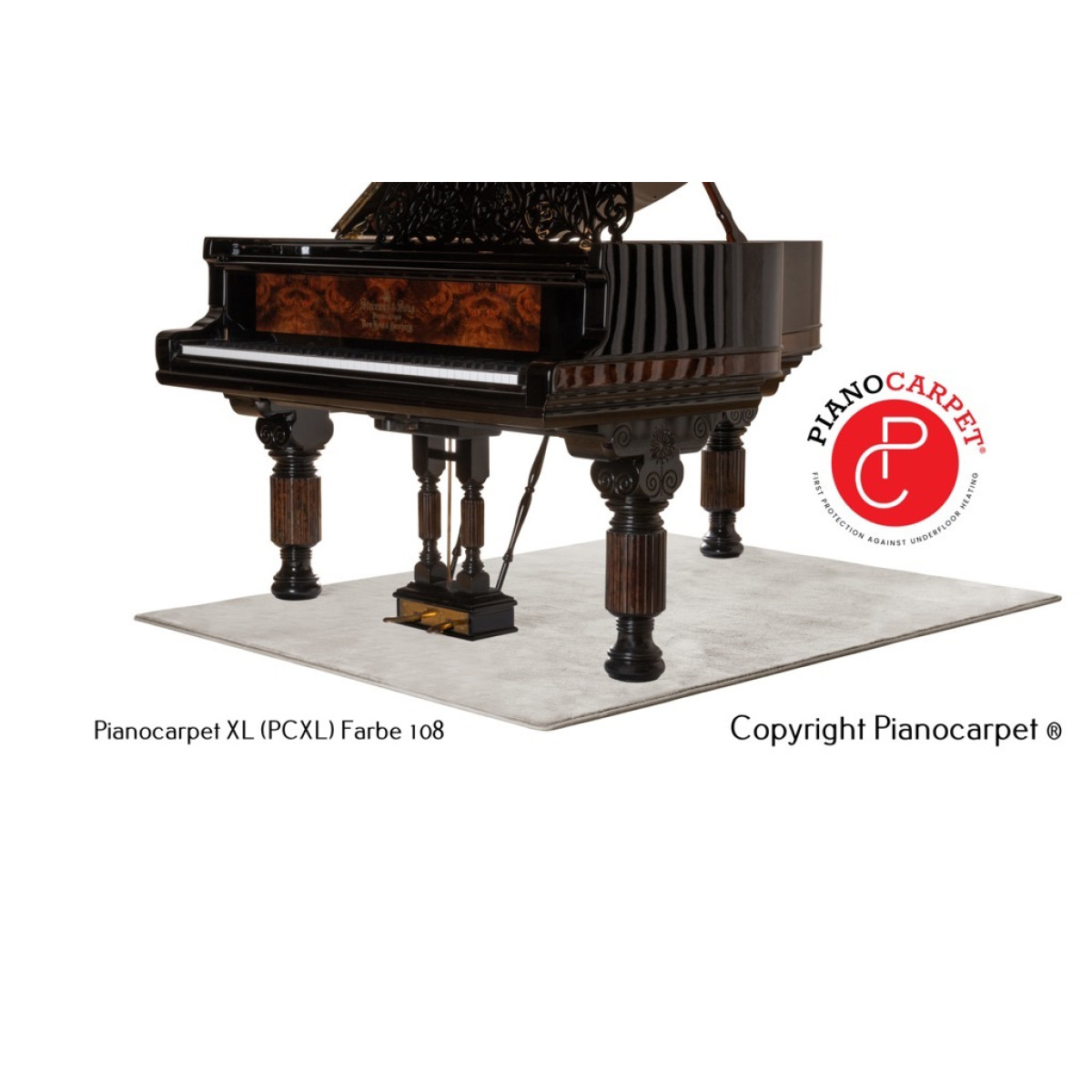 Pianocarpet Flügel Teppich XL Rechteckig - Farbe wählbar - Maßanfertigung