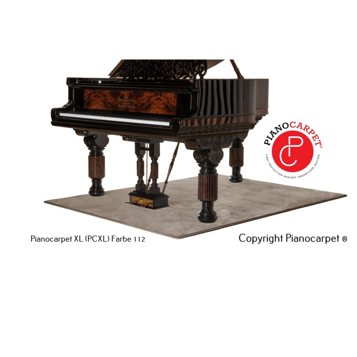 Pianocarpet Flügel Teppich XL Rechteckig - Farbe wählbar - Maßanfertigung