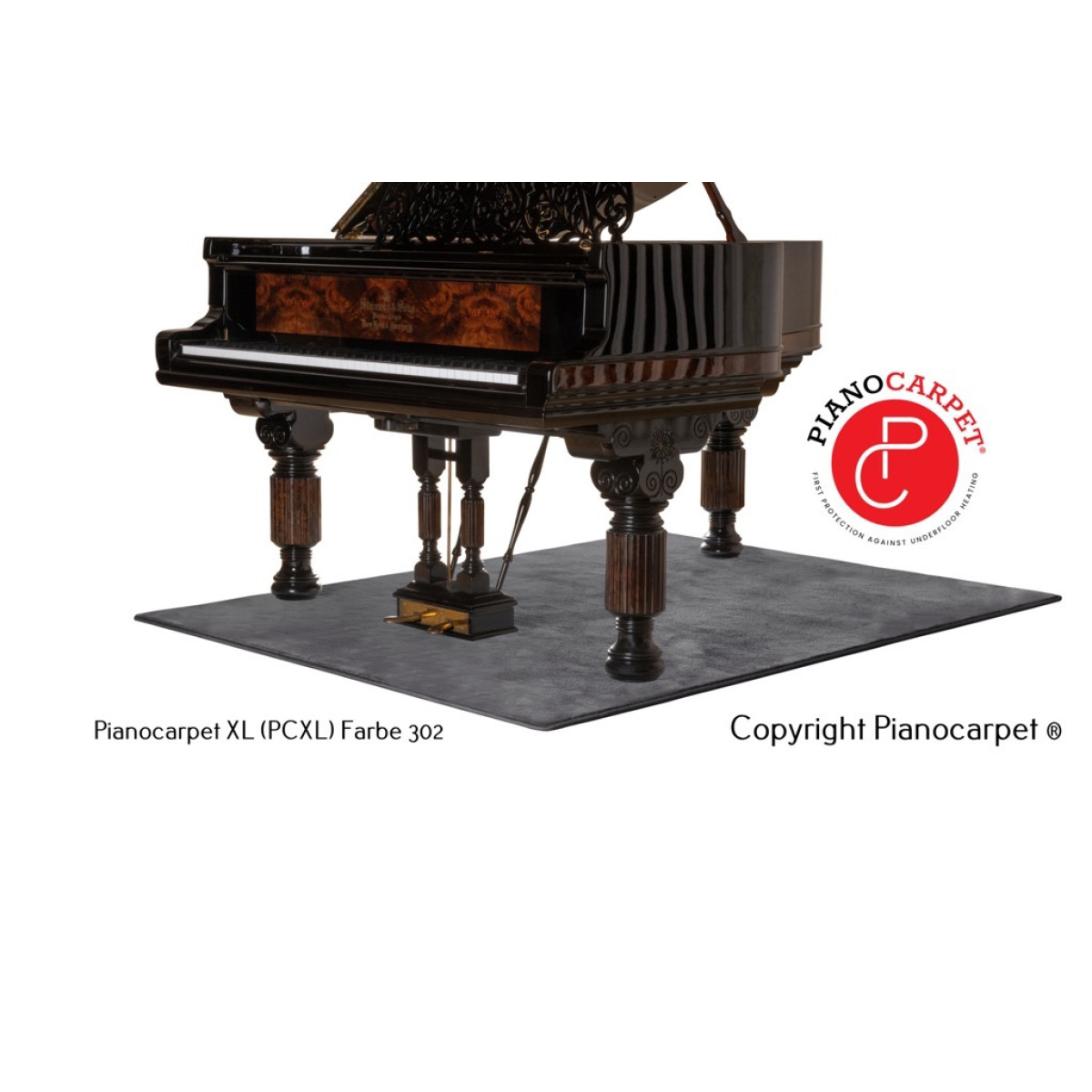 Pianocarpet Flügel Teppich XL Rechteckig - Farbe wählbar - Maßanfertigung