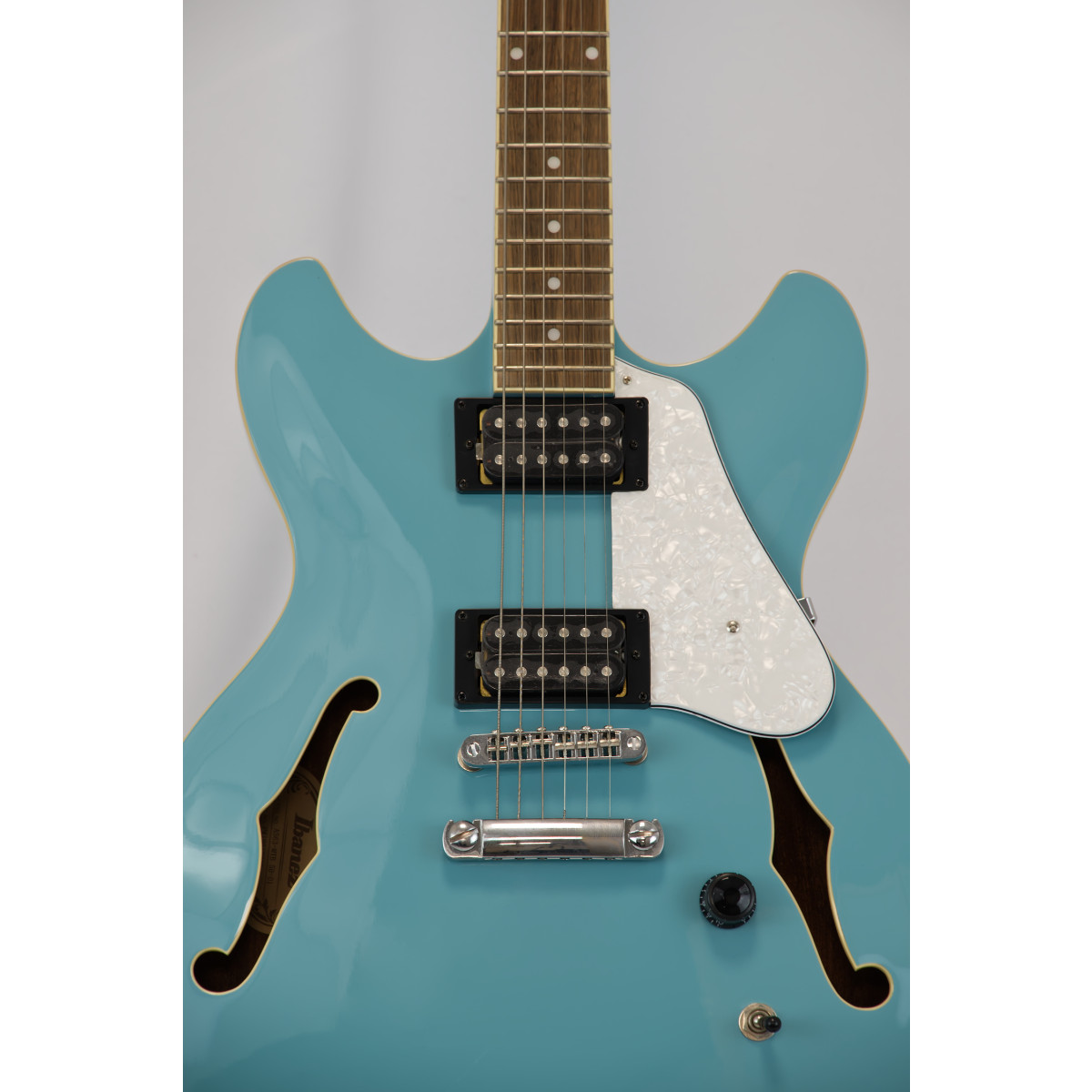 Pianelli, Ibanez AS63-MTB semiakustische E-Gitarre, Mint Blue, Minz Blau