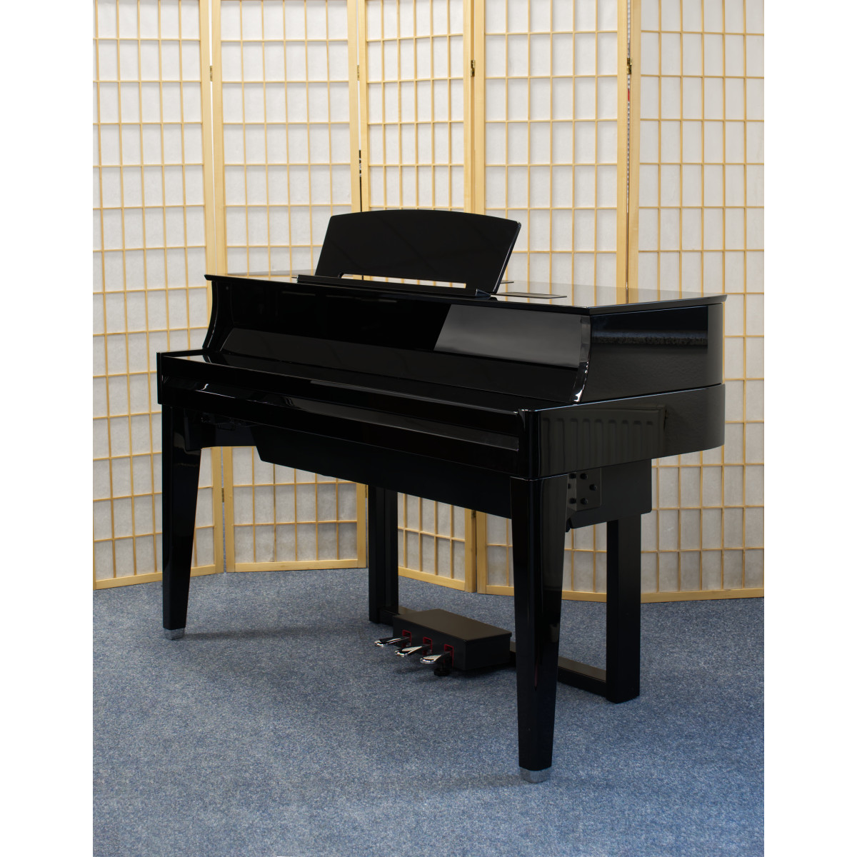 Pianelli Yamaha N1X Avant Grand Hybrid Piano gebrauchter Mietrückläufer, Ansicht: frontal geschlossen