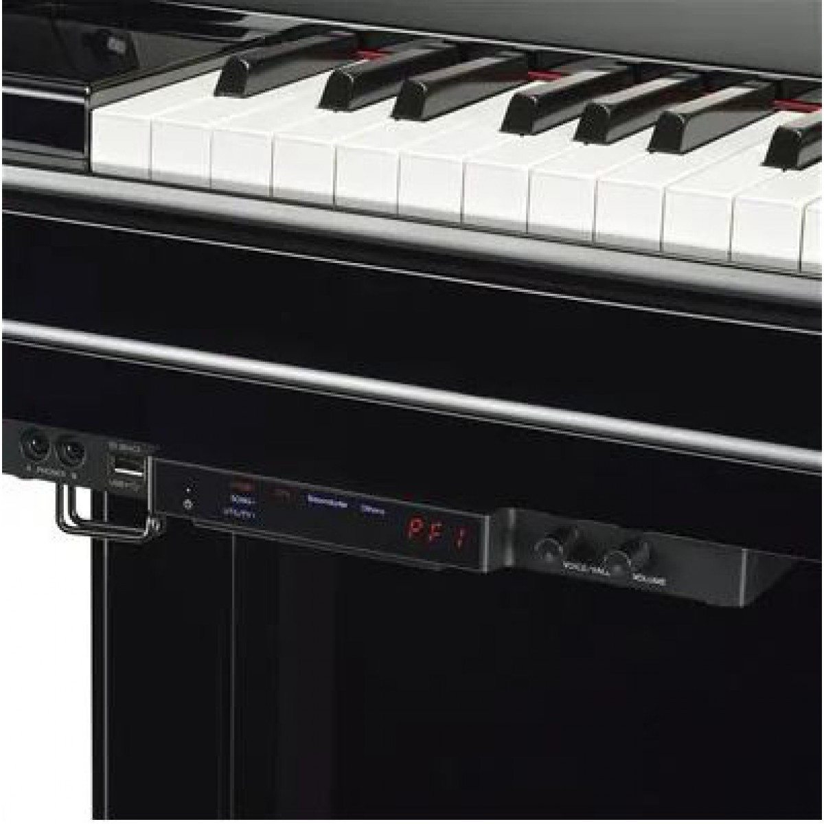 Yamaha B2 TC3 Silent Piano PEC - Schwarz Hochglanz Chrom, Ansicht: Silent System