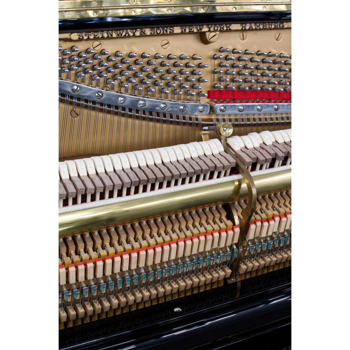 Steinway & Sons Klavier, Modell K, 132 cm, gebraucht, Bj. 1912, Ansicht: Mechanik