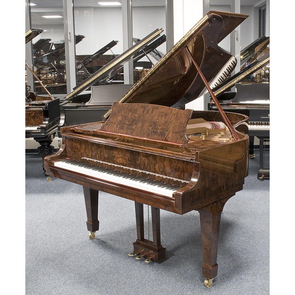 Steinway & Sons Flügel, M-170, Wurzelholz, braun, Video ...