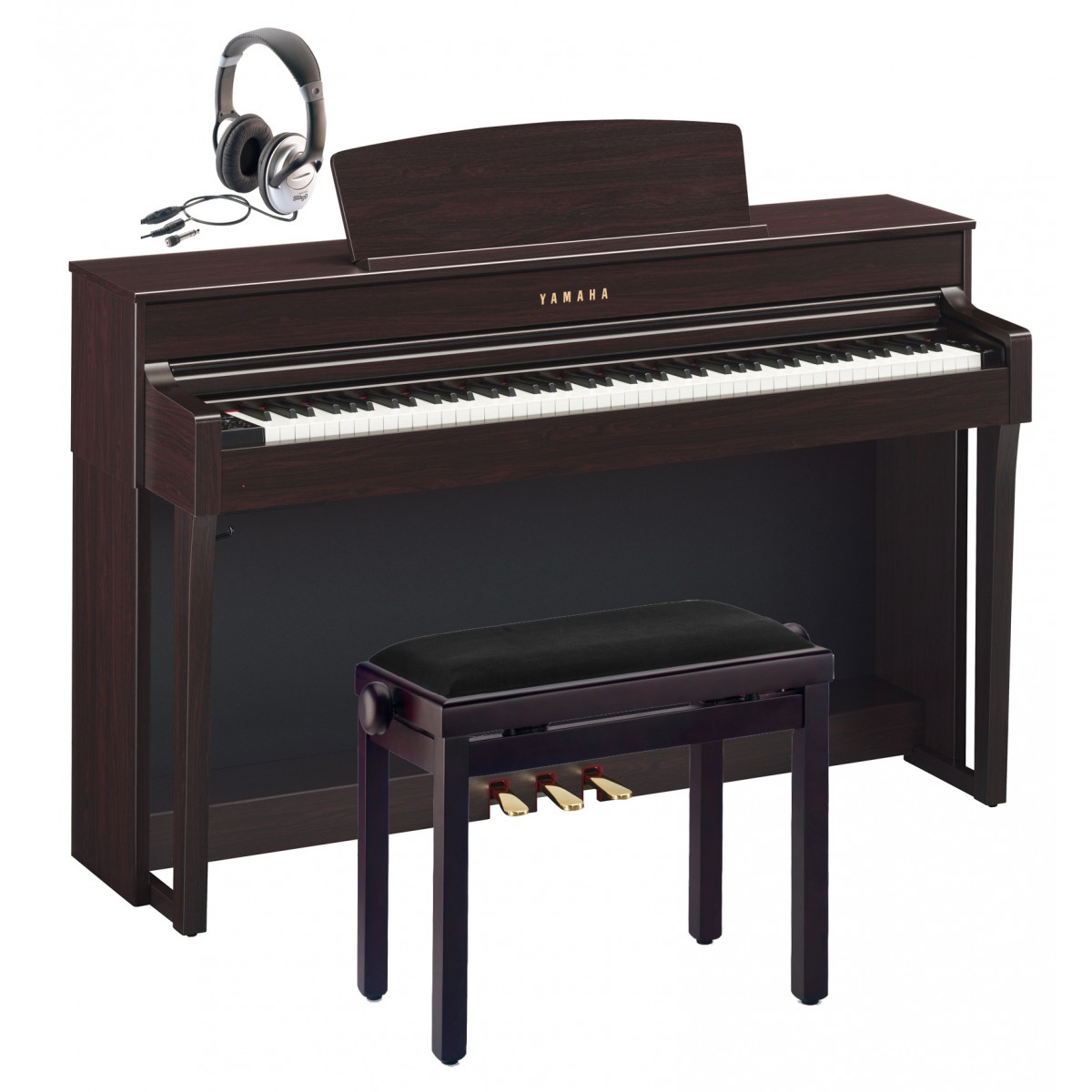 Yamaha ePiano CLP645 Rosenholz Testsieger im Set