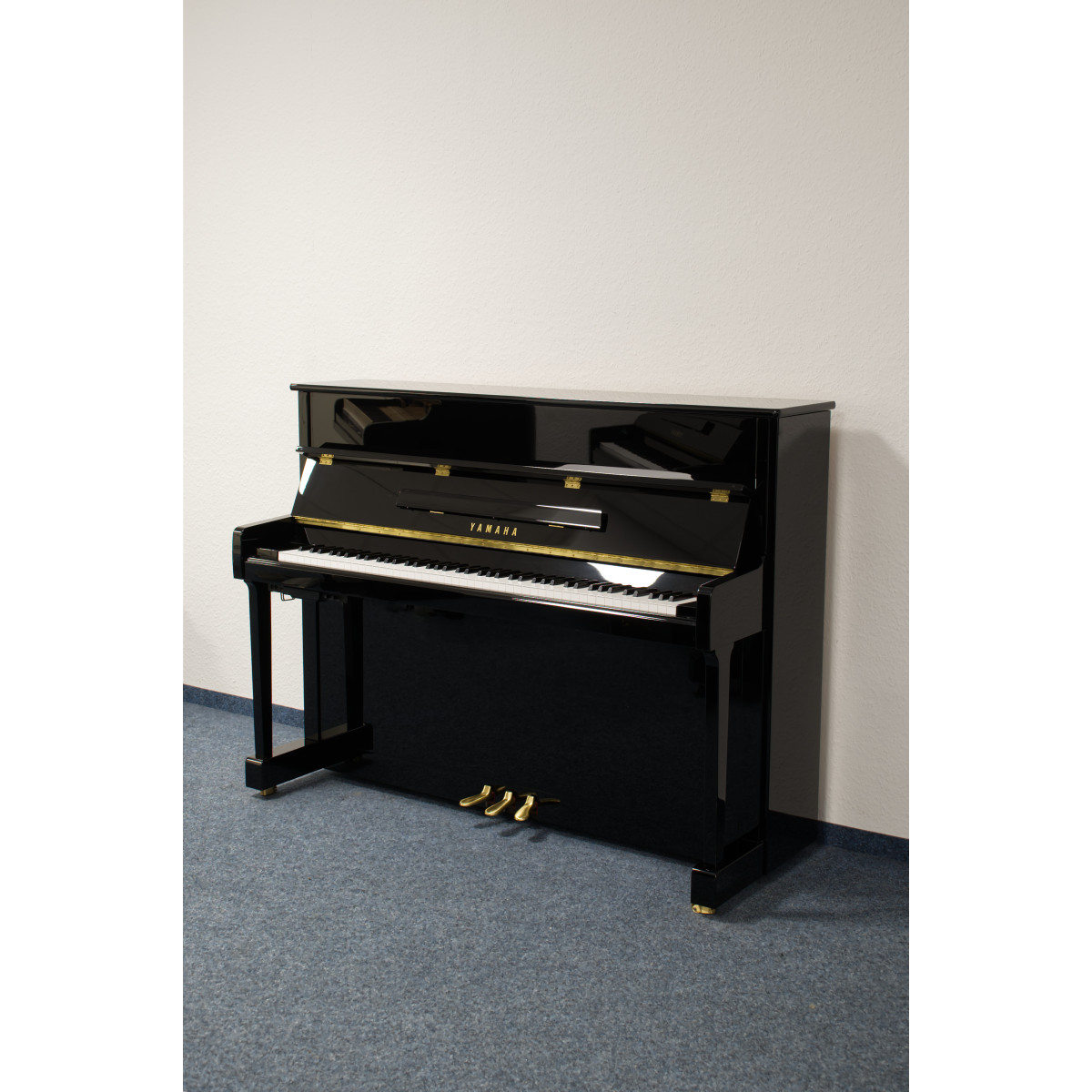 Yamaha P116 SH2 Silent Klavier Schwarz Hochglanz poliert - gebraucht - Ansicht: frontal