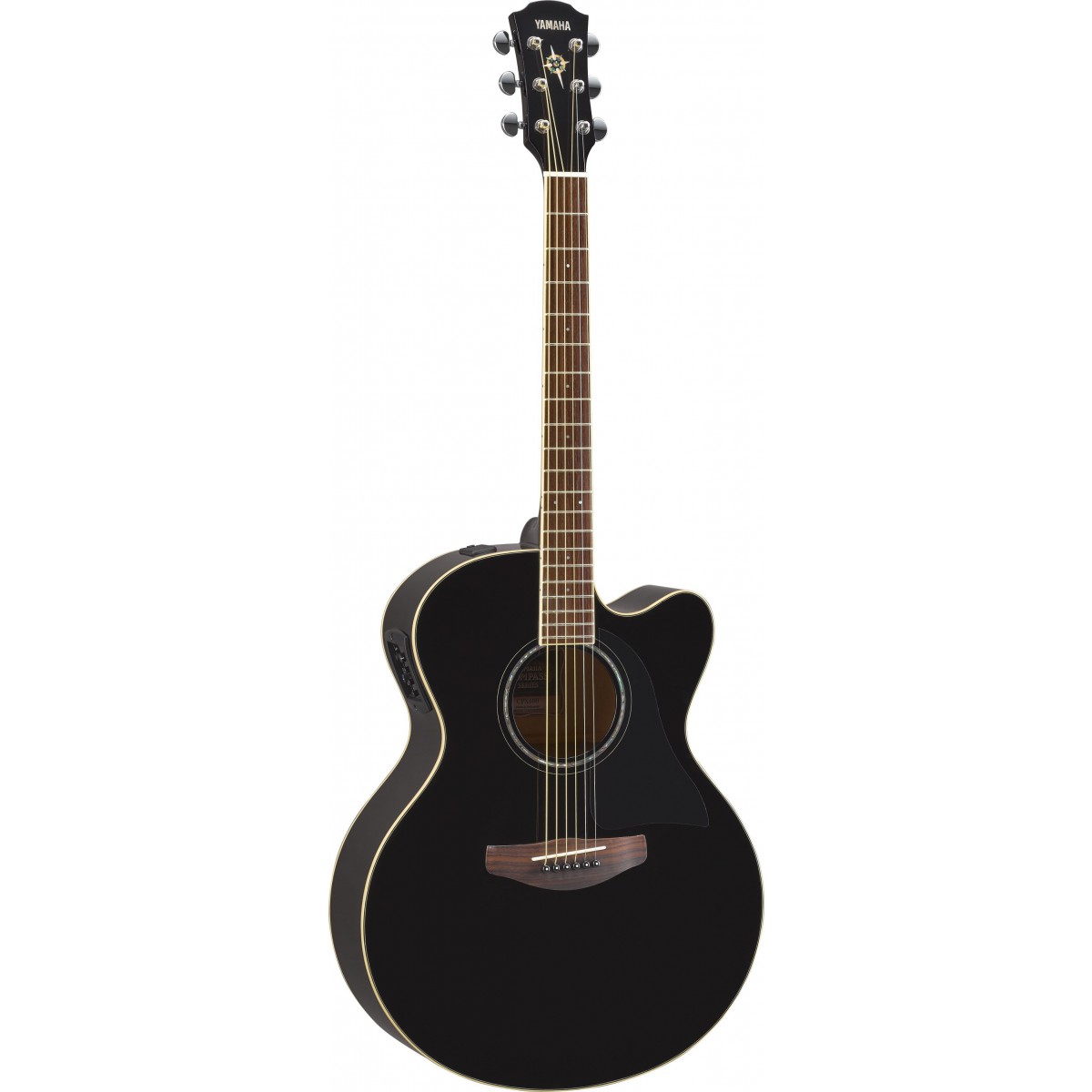 Yamaha CPX600 BL Black Westerngitarre mit Tonabnehmer Schwarz