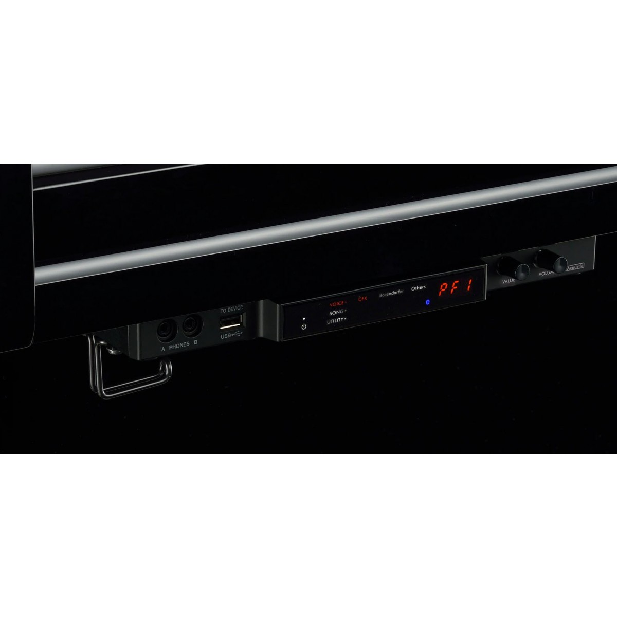 Yamaha B3 TC3 Silent Piano PEC - Schwarz Hochglanz Chrom, Ansicht Silent System