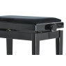 Gewa deluxe Klavierbank 130010, schwarz hochglanzpoliert, Velour-Bezug