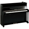 Yamaha B2 TC3 Silent Piano PEC - Schwarz Hochglanz Chrom - Ansicht: schräg frontal