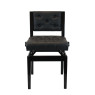 Pianelli Exklusiver Pianostuhl mit Lehne, schwarz poliert, Polster aus Kunstleder, Ansicht: frontal