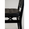 Pianelli Exklusiver Pianostuhl mit Lehne, schwarz poliert, Polster aus Kunstleder, Ansicht: seitlich