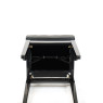 Pianelli Exklusiver Pianostuhl mit Lehne, schwarz poliert, Polster aus Kunstleder, Ansicht: Mechanik