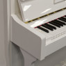 "Irmler" Designed by Blüthner, weiss Hochglanz inkl. Silentsystem QuietTime Magic Star V5, Ansicht: Klaviatur