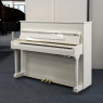 "Irmler" Designed by Blüthner, weiss Hochglanz inkl. Silentsystem QuietTime Magic Star V5, Ansicht: frontal