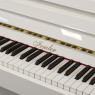 "Irmler" Designed by Blüthner, weiss Hochglanz inkl. Silentsystem QuietTime Magic Star V5, Ansicht: Klaviatur