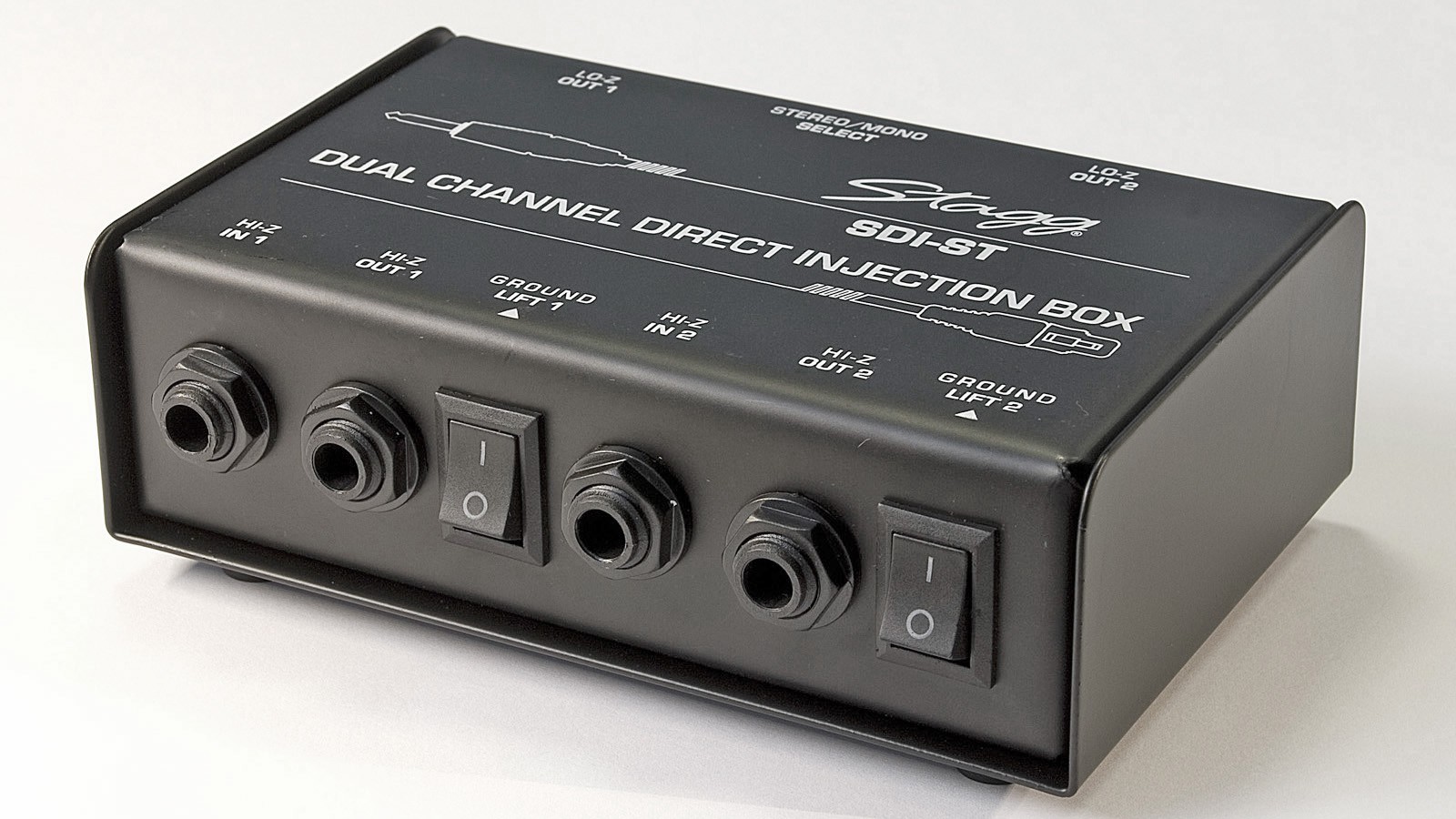 2Kanal DI Box mit mono/stereo Schalter Musikinstrumente und Musikzubehör