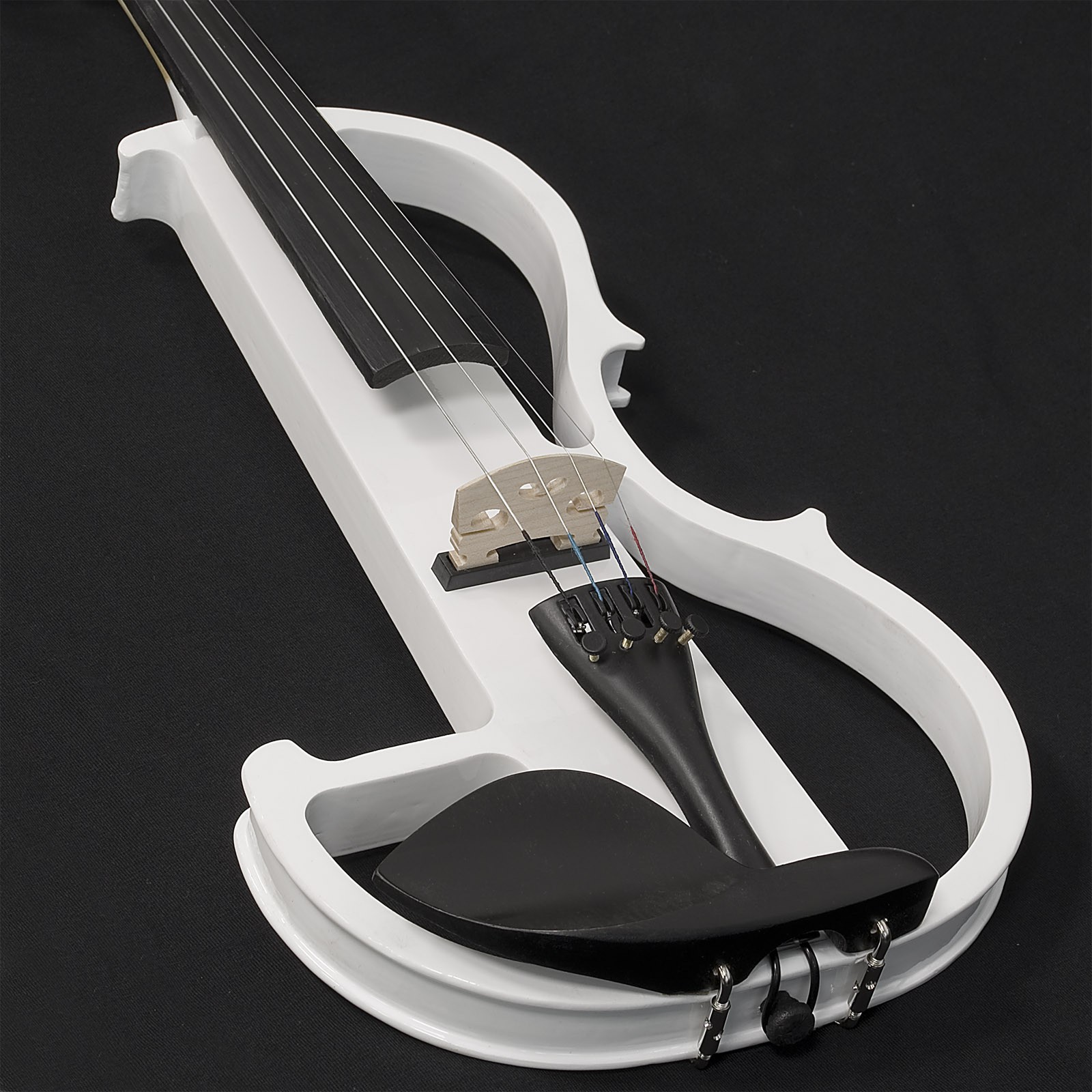 E Geige, Silent Violine weiß, Pianelli Musikinstrumente und Musikzubehör