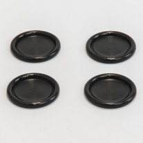 4 Stück Klavieruntersetzer schwarz, 65 mm
