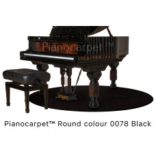 Pianocarpet Flügel Teppich Rund - Farbe schwarz - Maßanfertigung