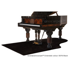 Pianocarpet Flügel Teppich VL verlängert - Farbe schwarz - Maßanfertigung