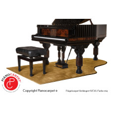 Pianocarpet Flügel Teppich VL verlängert - Farbe wählbar - Maßanfertigung