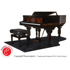 Pianocarpet Flügel Teppich VL verlängert - Farbe schwarz - Maßanfertigung