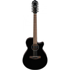 IBANEZ AEG Westerngitarre 12-Saiter in Black High Gloss AEG5012-BKH