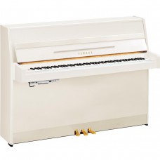 Yamaha B1 TC3 Silent Piano PWH - Weiß, Ansicht: schräg frontal
