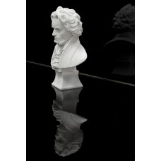 Beethoven Büste, Statue mit Sockel ca. 25 cm, Beethovenbüste weiss