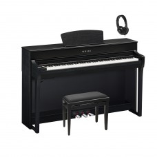 Yamaha CLP-735 B Digitalpiano Clavinova schwarz matt im Set