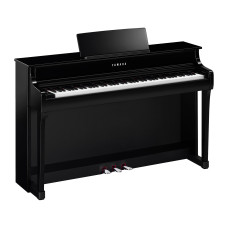 Yamaha CLP 835 PE E-Piano - schwarz hochglanzpoliert, Ansicht: schräg frontal