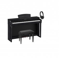 Yamaha CLP 725 schwarz matt, E-Piano im Set