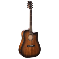 CORT Westerngitarre CORE-DC AMH in Open Pore Black Burst mit Preamp und Softcase