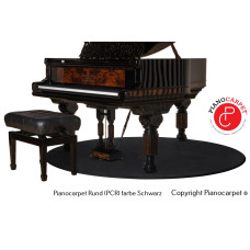 Pianocarpet Teppich Rund, Farbe: schwarz, Maßanfertigung