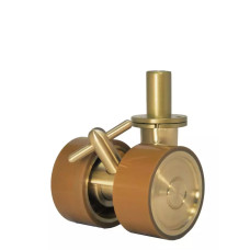 Flügelrolle 107A 90mm – Leichtlaufrolle mit Schraubbolzen, gebremst, helles PUR-Rad