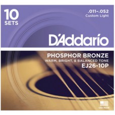 DAddario EJ26-10P Gitarrensaiten, 10er Pack