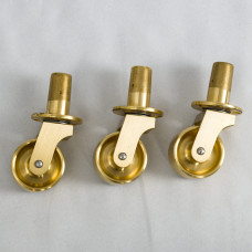 Flügelrollen Messing mit Zapfen, 3er Satz, gebraucht, neuwertig