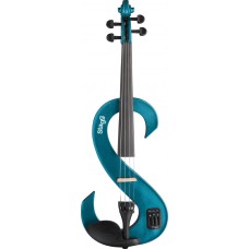e-Geige, Stagg, 4/4 Silent Geigen Set, blau-metallic