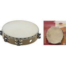 10" vorgestimmtes Holz-Tambourin 2 Schellenreihen