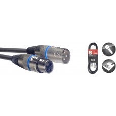 Mikrofon-Kabel, 3 Meter, blau, XLR/XLR