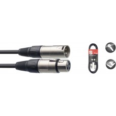 Mikrofon-Kabel, 3 Meter, schwarz, XLR/XLR